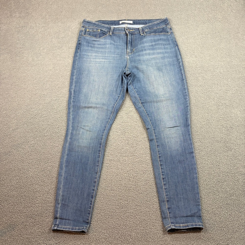 Signature by Levi Strauss Womens 16M Blue Mid Rise Skinny Jeans 94354-0062